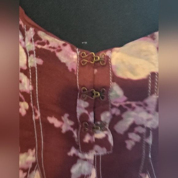 NWT - Free People Dress - Sully Dress in Raisin Combo - Size S - Picture 6 of 10